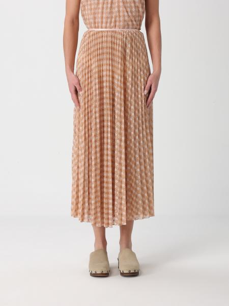 Falda midi Forte Forte de viscosa lurex con estampado de cuadros