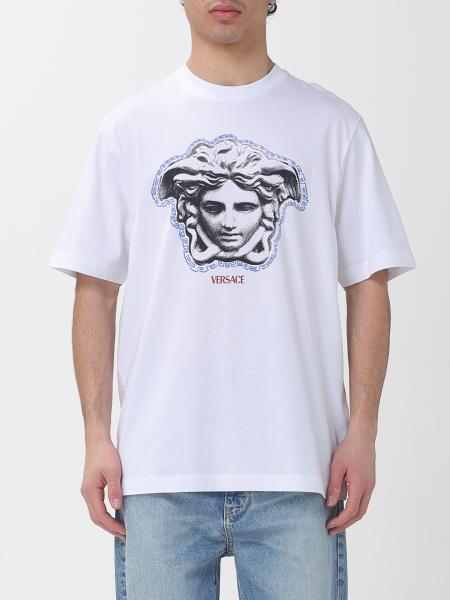 Medusa Print Cotton T-shirt Versace