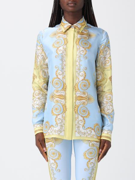 Silk Shirt with Baroque Print Versace