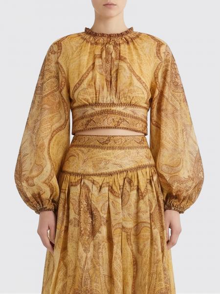 Silk Blend Blouse with Ethnic Print Zimmermann