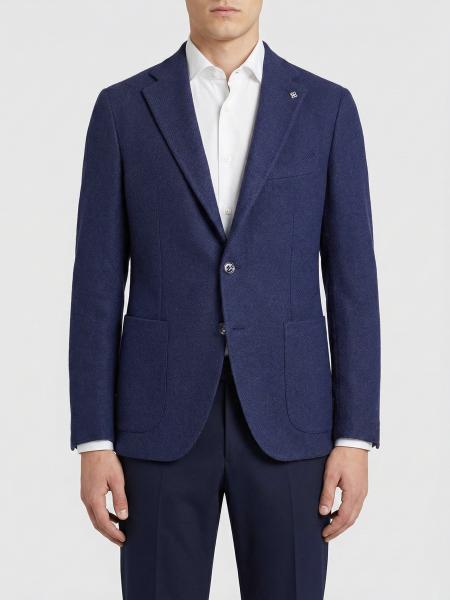 Single-Breasted Blazer Tagliatore in Virgin Wool Blend