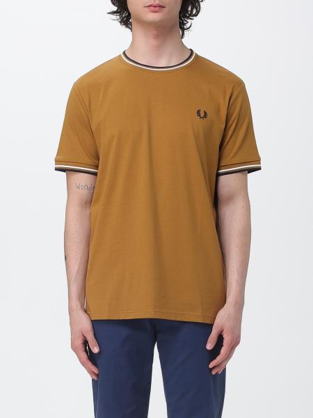 Fred Perry Cotton T-Shirt with Embroidered Mini Logo