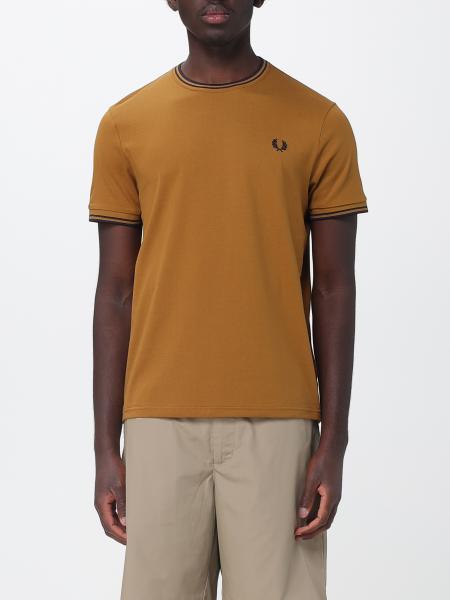 Fred Perry Cotton T-Shirt with Embroidered Mini Logo