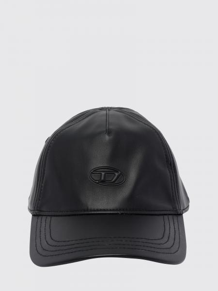 Diesel C-Heather Faux Leather Hat