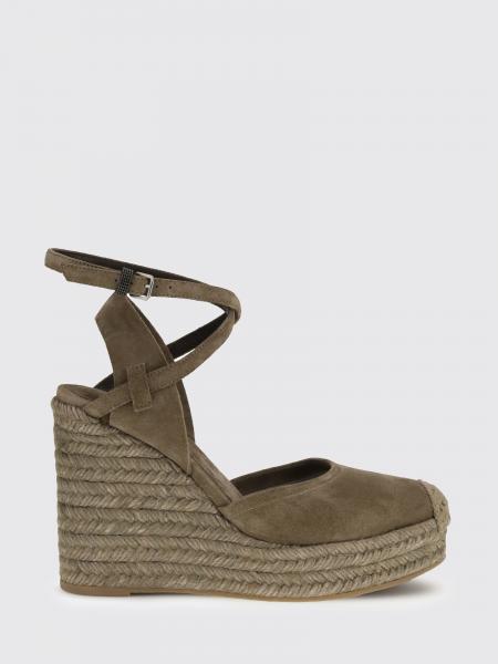 Brunello Cucinelli Suede Wedge Espadrilles