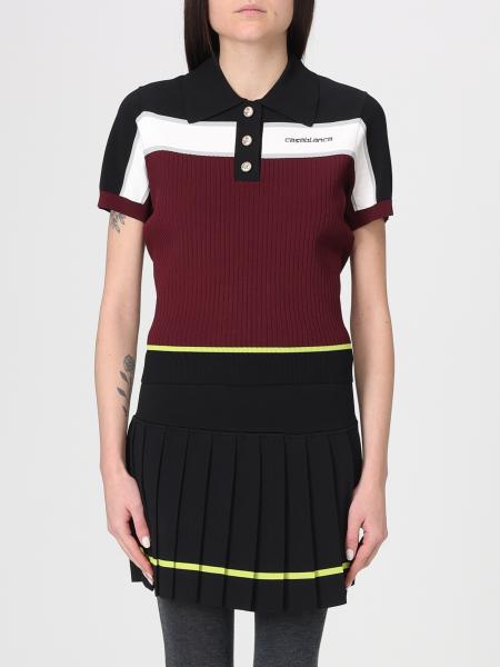 Dreifarbiges Viskose-Poloshirt mit Logo Casablanca