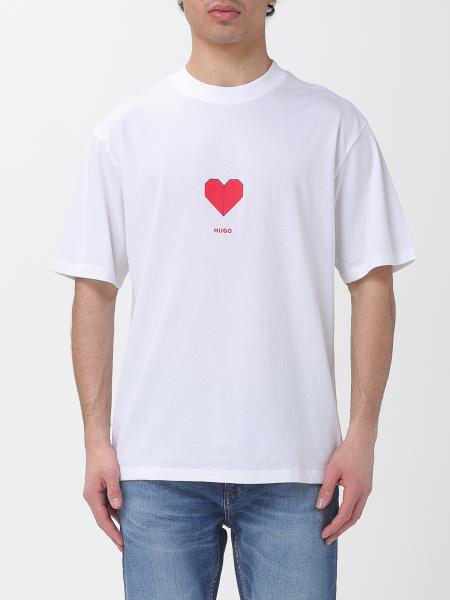 Dalentin Cotton T-shirt with Origami Heart Print Hugo