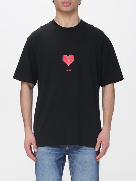 Dalentin Cotton T-shirt with Origami Heart Print Hugo