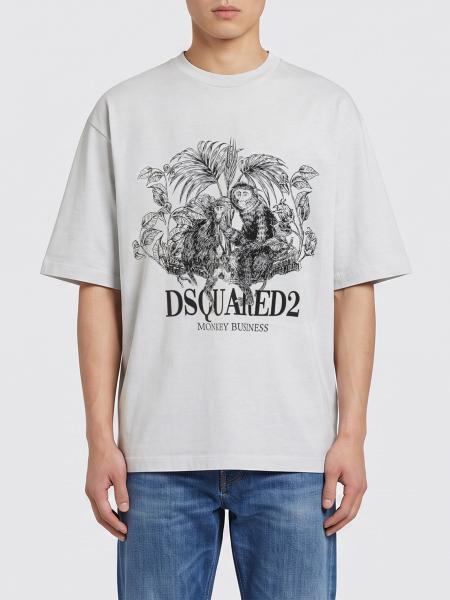 Bedrucktes Baumwoll-T-Shirt Dsquared2