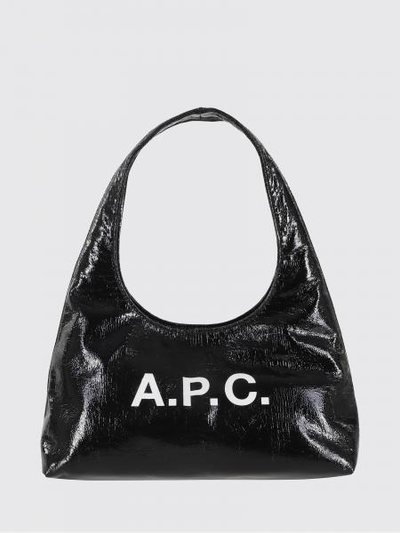 Bolso de hombro de vinilo con logo A.P.C.