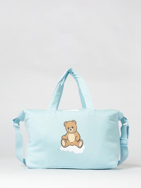 Teddy Print Cotton Diaper Bag Moschino