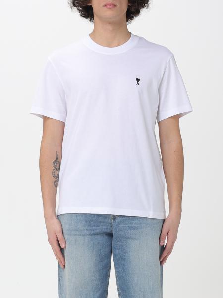 T-shirt in cotone con logo Ami Paris