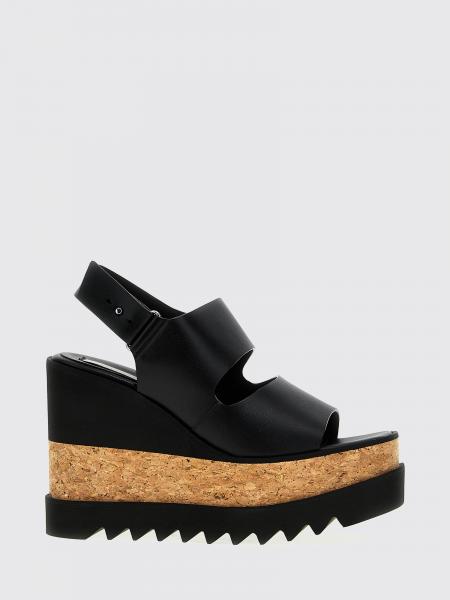 Stella McCartney Elyse 人造皮革坡跟凉鞋