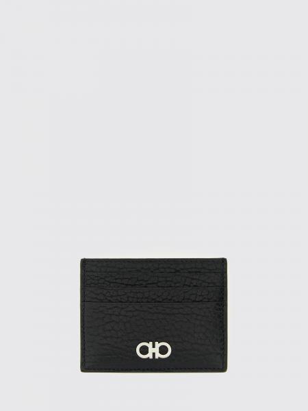 Grained Calfskin Leather Card Holder Ferragamo