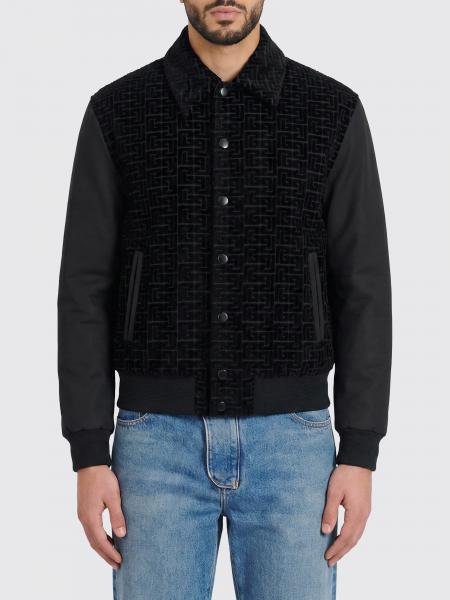 Cotton Blend Bomber Jacket Balmain