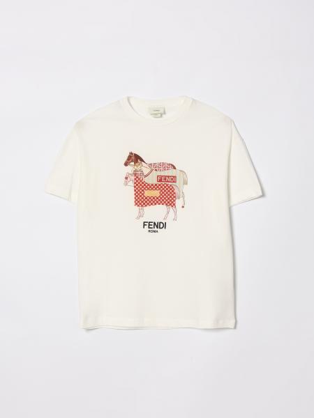 Printed Cotton T-Shirt Fendi