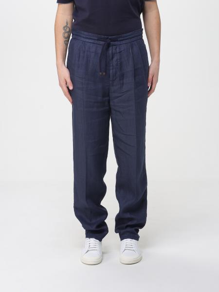 Brunello Cucinelli Linen Drawstring Trousers