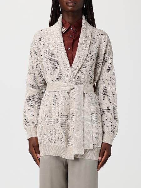 Brunello Cucinelli Linen Openwork Knit Cardigan
