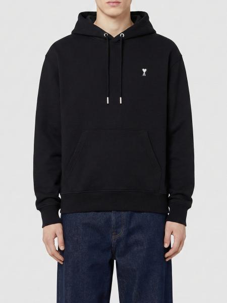 Cotton Hoodie with Logo Ami Paris