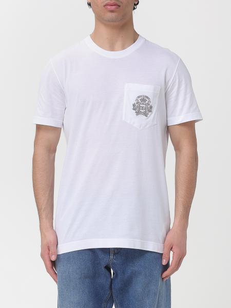 T-shirt en mélange de coton avec logo Dolce & Gabbana
