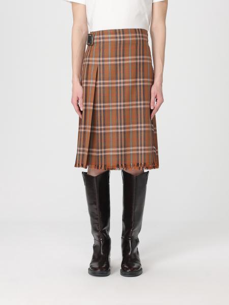 Check Wool Skirt Burberry