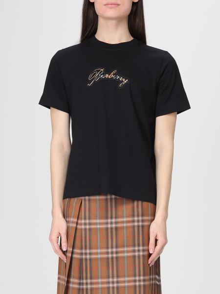 Cotton T-Shirt with Logo Burberry