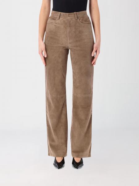 Suede Straight Trousers Rotate