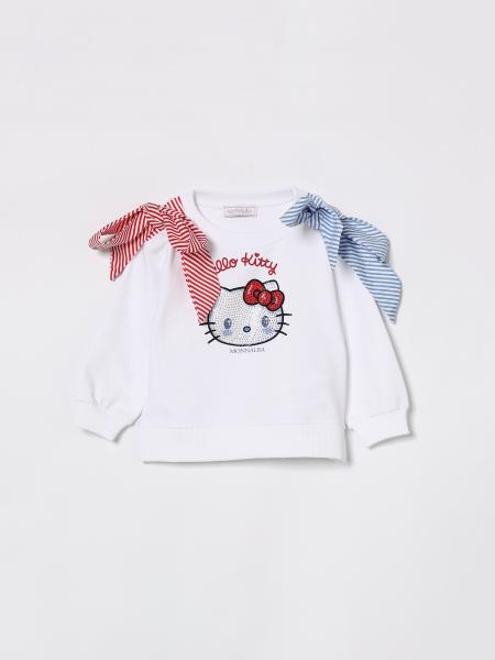 Monnalisa Rundhals-Sweatshirt aus Baumwolle mit Hello Kitty-Print