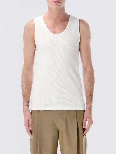Stretch Cotton and Linen Tank Top Lemaire