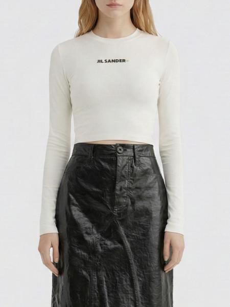 Top crop en tissu technique avec logo Jil Sander