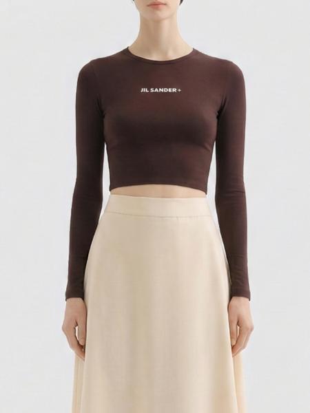 Top crop en tissu technique avec logo Jil Sander