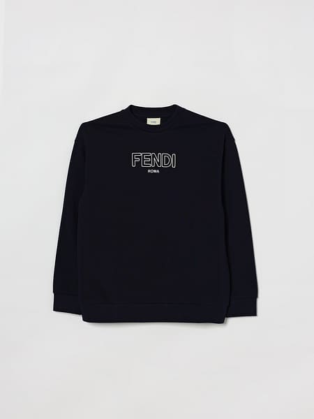 Fendi Cotton Crewneck Sweatshirt with Logo