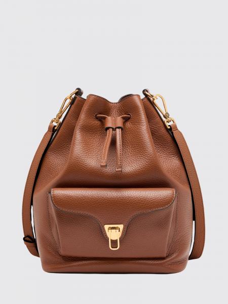 Beat Generation Hammered Leather Bucket Bag Coccinelle