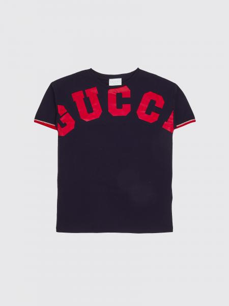 T-shirt en coton avec imprimé logo Gucci