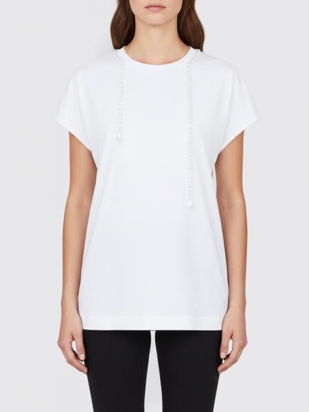Baumwoll-T-Shirt mit Perlensaum Simone Rocha