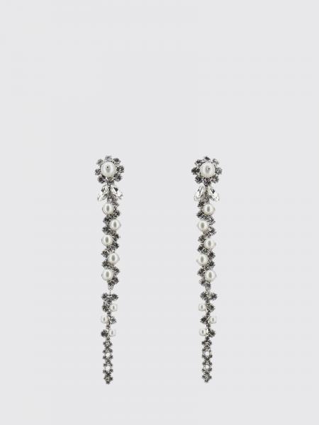 Simone Rocha Brass Earrings With Set Pearls And Rhinestones