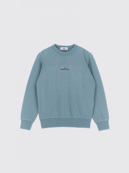 Sudadera de cuello redondo Stone Island Junior de algodón con logo