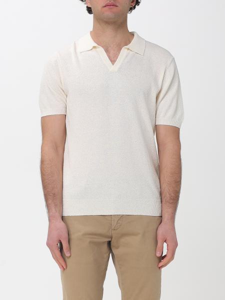 Cotton Blend Knit Polo Drumohr