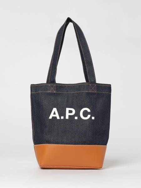 Alex Tote A.P.C. Denim and Leather Shoulder Bag