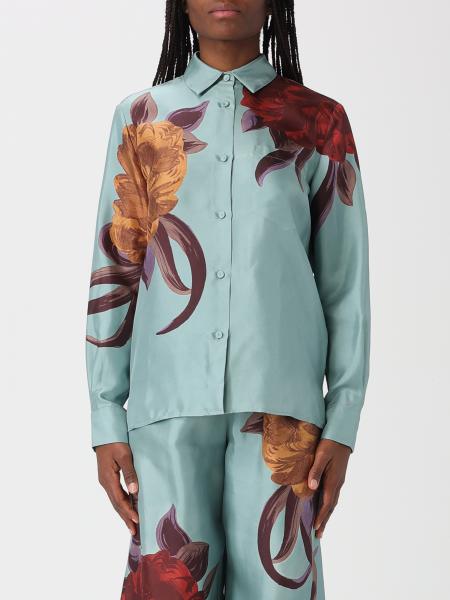 La Doublej Silk Shirt with Floral Print
