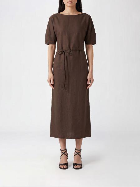 Cotton and Linen Midi Dress Lemaire