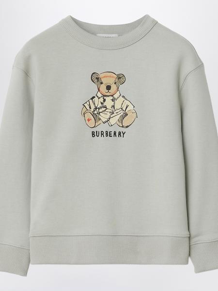 Sweat-shirt ras du cou en coton avec ourson Thomas Burberry