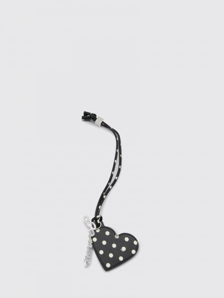 Ganni Polka Dot Faux Leather Keychain