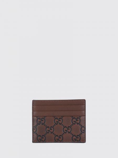 Gucci GGエンブレム GGモノグラム入りレザーカードホルダー