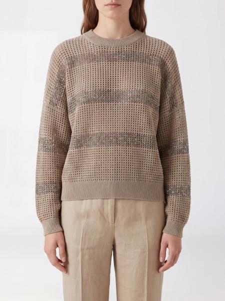 Maglia Brunello Cucinelli in cotone con paillettes