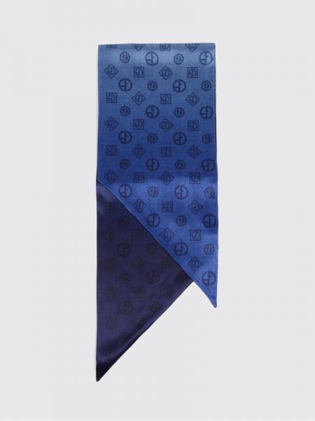 Giorgio Armani Silk Scarf with Monogram Print