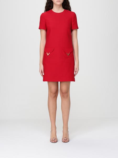 VLogo Virgin Wool and Silk Mini Dress Valentino