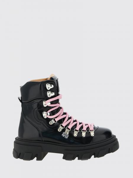 Ganni Cleated Mountain Faux Leather Ankle Boots