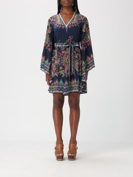 Paisley Print Silk Twill Mini Dress Etro