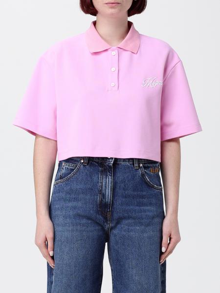 Logo Cotton Crop Polo Shirt MSGM